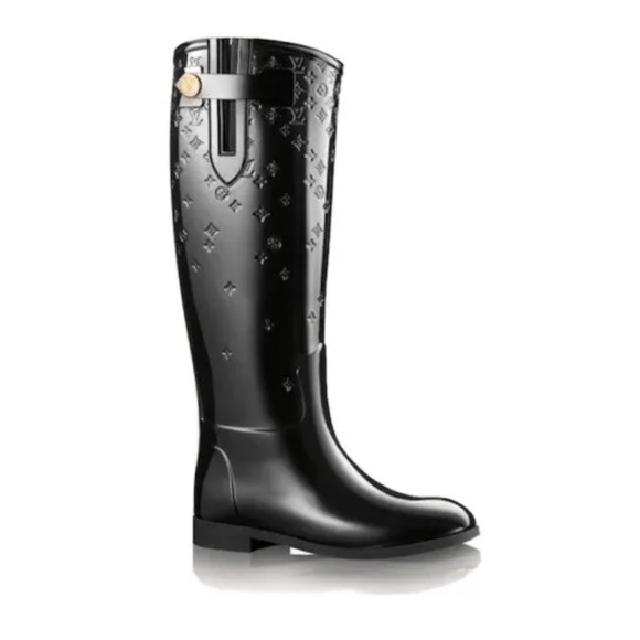 Louis Vuitton Tall Monogram Rubber Boots - Size 38 - Picture 6 of 6